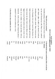 English Worksheet: Past simple irregular verbs