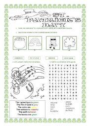 English Worksheet: St. Patricks Day