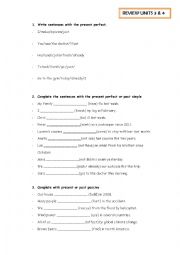 English Worksheet: 3 ESO review second semester