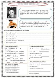 English Worksheet:  TO BE IN THE SIMPLE PAST