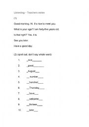 English Worksheet: Basic English Test - Listening, Speaking, Reading, Writing