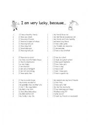 i am lucky, because...