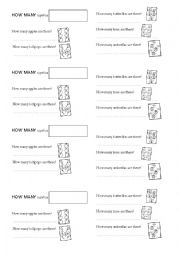 English Worksheet: How many...