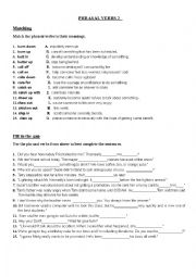 English Worksheet: Phrasal Verbs (2/10)