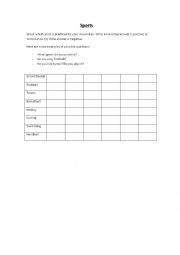 Questionnaire about sports