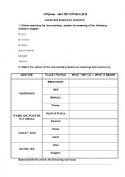 English Worksheet: cultures and stereotypes