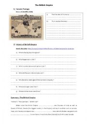 English Worksheet: British Empire