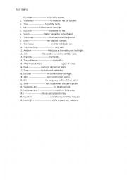 English Worksheet: Past simple 