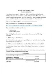 English Worksheet: Become a Pilgrim Expert Project