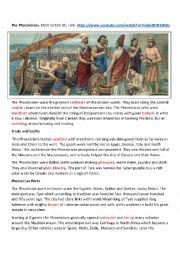 English Worksheet: The Phoenicians