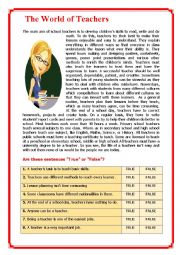 English Worksheet: The World of Teachers