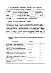 English Worksheet: Mid Term Test (7th f)