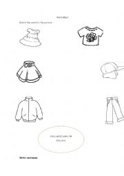 English Worksheet: clothes 