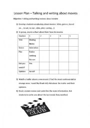 English Worksheet: Talking about movies