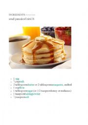 English Worksheet: Pancakes