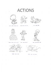English Worksheet: ACTIONS