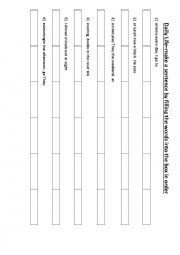 English Worksheet: ESOL Daily Life Exercise