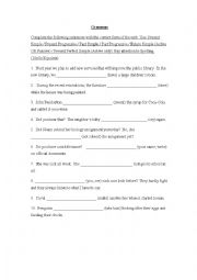 English Worksheet: 10th grade grammar