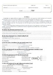 English Worksheet: Global Test (2)