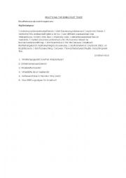 English Worksheet: Practicing The Simple Past