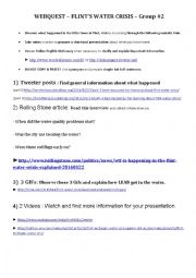 English Worksheet: Flint Water crisis WEBQUEST (part 2) 