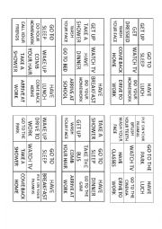 English Worksheet: Bingo Daily Routine