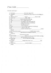 Revision of tenses