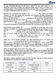 English Worksheet: easter activity 