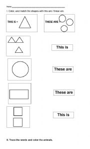 English Worksheet: This is/ These are 