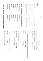 English Worksheet: Present Simple Present Progressive Be going to