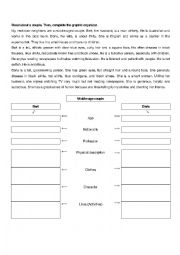 English Worksheet: Physical appearance description