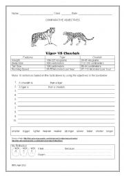 English Worksheet: Comparative adjectives