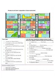 English Worksheet: Preposition of place 