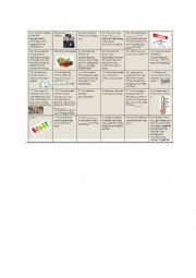 English Worksheet: word board