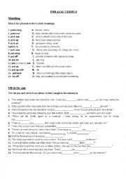 English Worksheet: Phrasal Verbs (8/10)