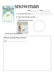 English Worksheet: The snowman