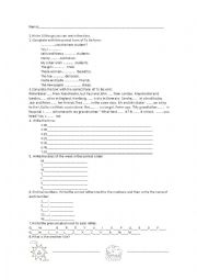 English Worksheet: Basic Concepts