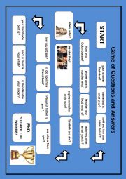 English Worksheet: Board Game