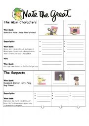 English Worksheet: Nate the Great Part 1