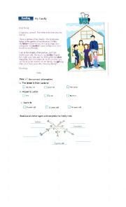 English Worksheet: Family