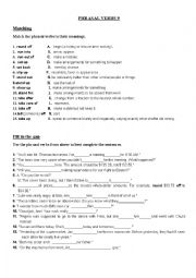 English Worksheet: Phrasal Verbs (9/10)