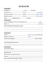 English Worksheet: ALL ABOUT ME - AUTOBIOGRAPHY