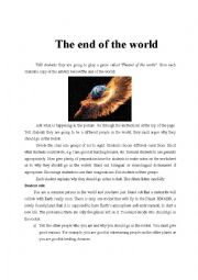 English Worksheet: The end of the world