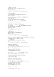 English Worksheet: lost stars by adam levine