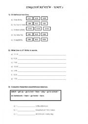 English Worksheet: Times & Daily Routine