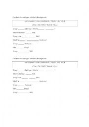 English Worksheet: Greetings