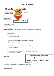 English Worksheet: Present simple