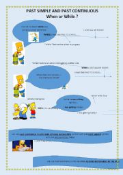 English Worksheet: PAST SIMPLE AND CONTINUOUS