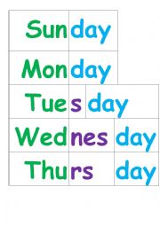 English Worksheet: Days of the week puzzles