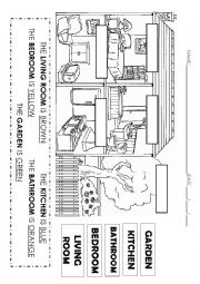 English Worksheet: Parts of the house